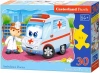 Puzzle 30 elementów. Karetka i doktor - zdjęcie