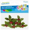 Ozdoba Dekoracyjna Filcowa Samoprzylepna Ostrokrzew 10szt. Craft with Fun 567255 - zdjęcie