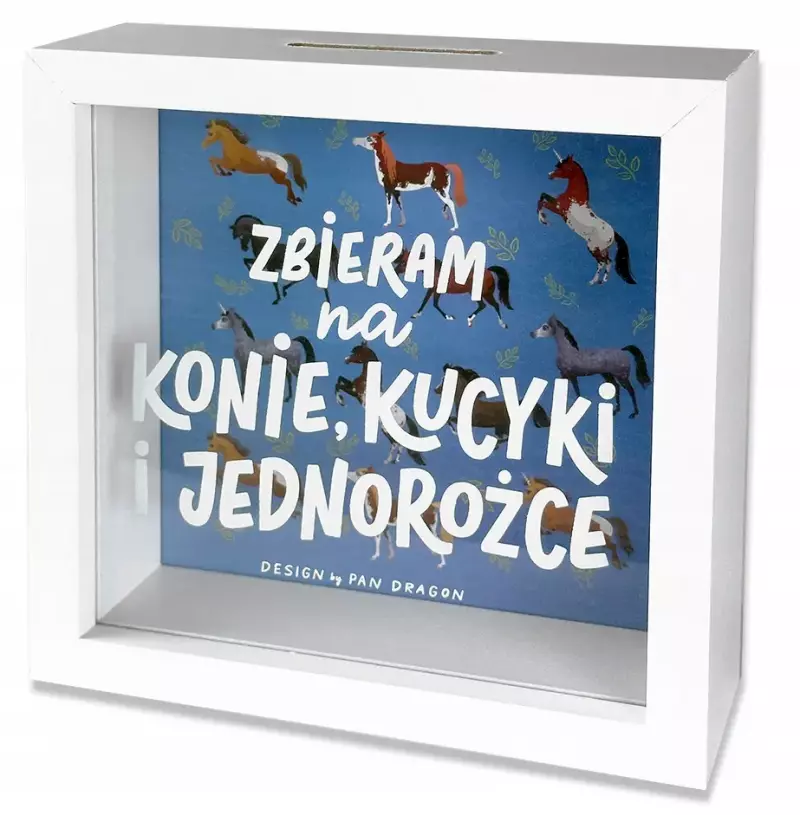 Skarbonka dla dziecka skarbonki prezent zbieram na konie kucyki jednorożce