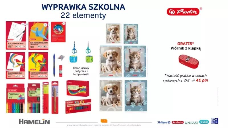 Wyprawka szkolna 22 elementy. Herlitz Wyprawka szkolna 22 elementy. Herlitz