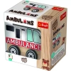 Drewniane zabawki. Ambulans - zdjęcie