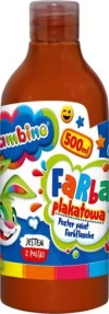 Farba plakatowa w butelce 500 ml brązowa bambino - zdjęcie