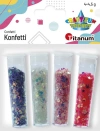 Konfetti Craft-Fun Series 4 kolory w buteleczkach z dozownikiem Titanum (11WC009) - zdjęcie