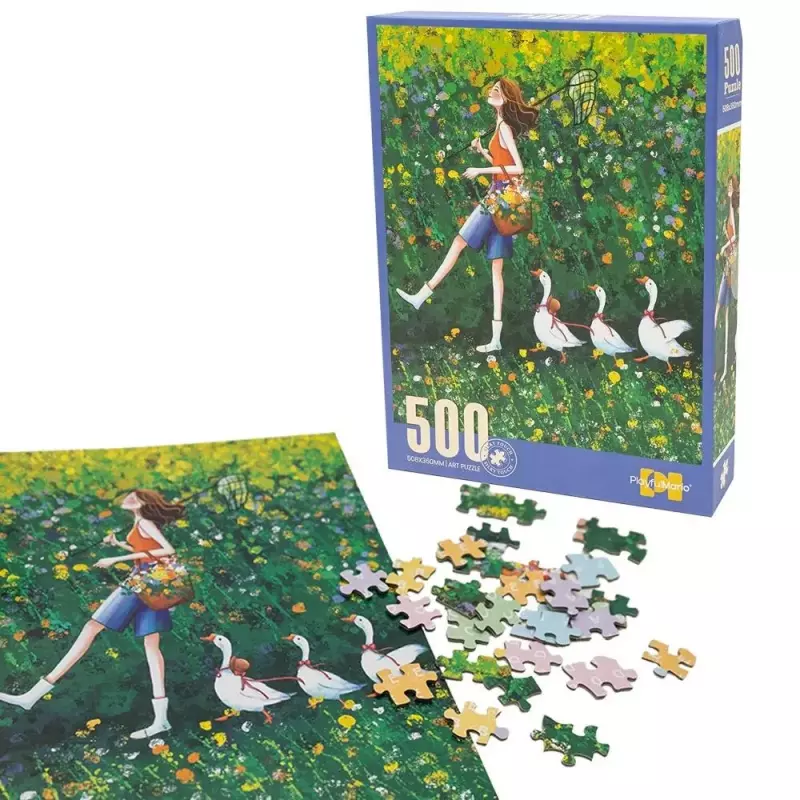 Puzzle 500 elementów. Dziewczyna z gąskami