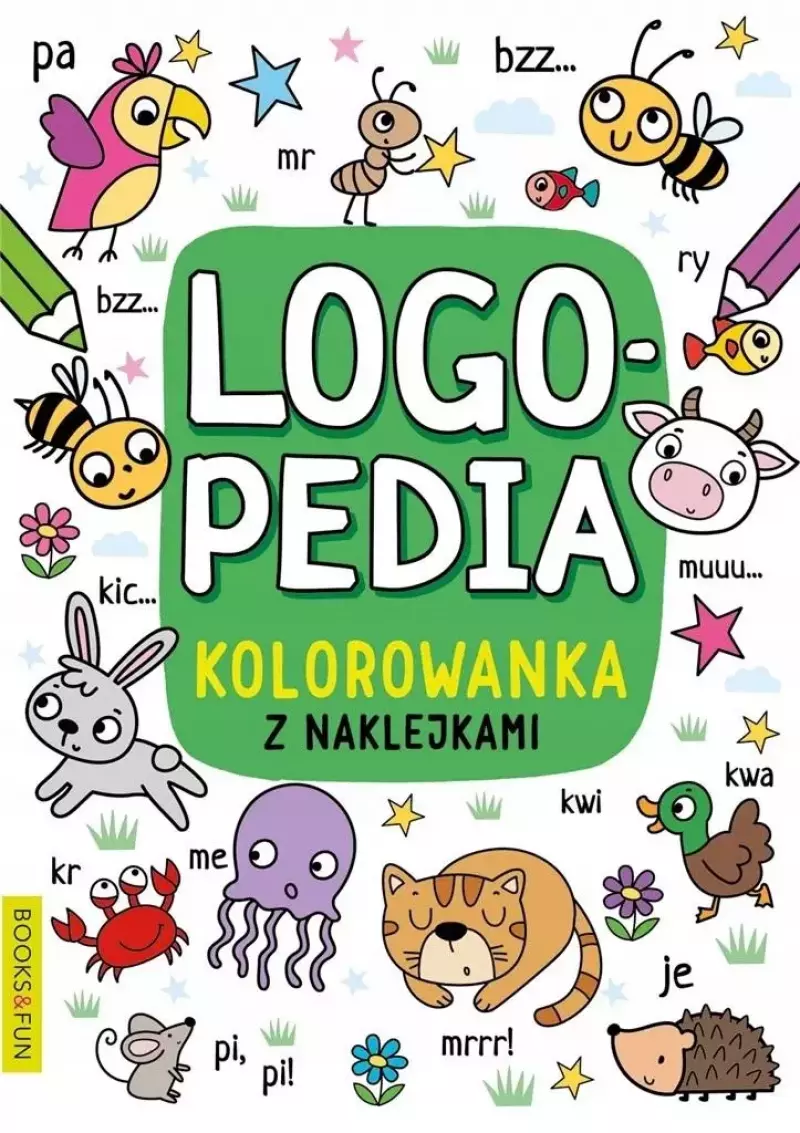 Logopedia. Kolorowanka z naklejkami 4 Logopedia. Kolorowanka z naklejkami 4