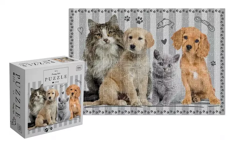 Puzzle 250 elementów. Pupile 4. Pieski i kotki Puzzle 250 elementów. Pupile 4. Pieski i kotki