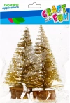 Ozdoba Bn Choinka 10cm 2szt C Zloto 12/144 - zdjęcie