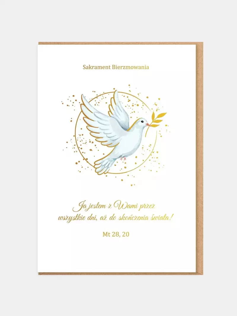 JA JESTEM Z WAMI / kartka na bierzmowanie PREZENT NA BIERZMOWANIE JA JESTEM Z WAMI / kartka na bierzmowanie PREZENT NA BIERZMOWANIE
