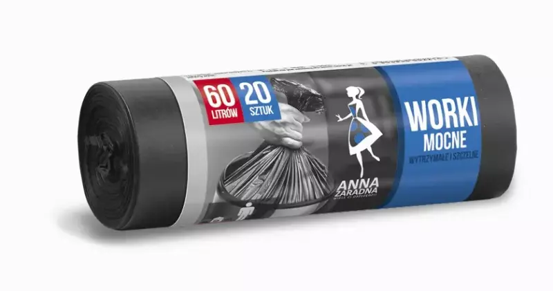 Worki na śmieci 60L 20szt Mocne, Anna Zaradna Worki na śmieci 60L 20szt Mocne, Anna Zaradna