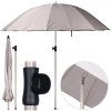 Parasol ogrodowy szary regulowany 190 cm - zdjęcie