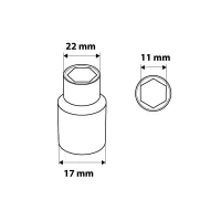 Nasadka sześciokątna 1/2", 11 mm, zdjęcie 2