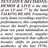 Tentative Decisions: Demos & Live (LP/7 Inch), Winyl - zdjęcie