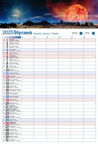 Kalendarz 2025 PLANER ścienny do notatek ORGANIZER, zdjęcie 2