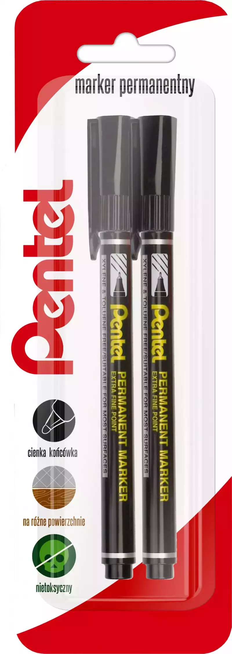 Marker foliopis ekonomiczny z cienką końcówką NF450 czarny 2 szt. Marker foliopis ekonomiczny z cienką końcówką NF450 czarny 2 szt.