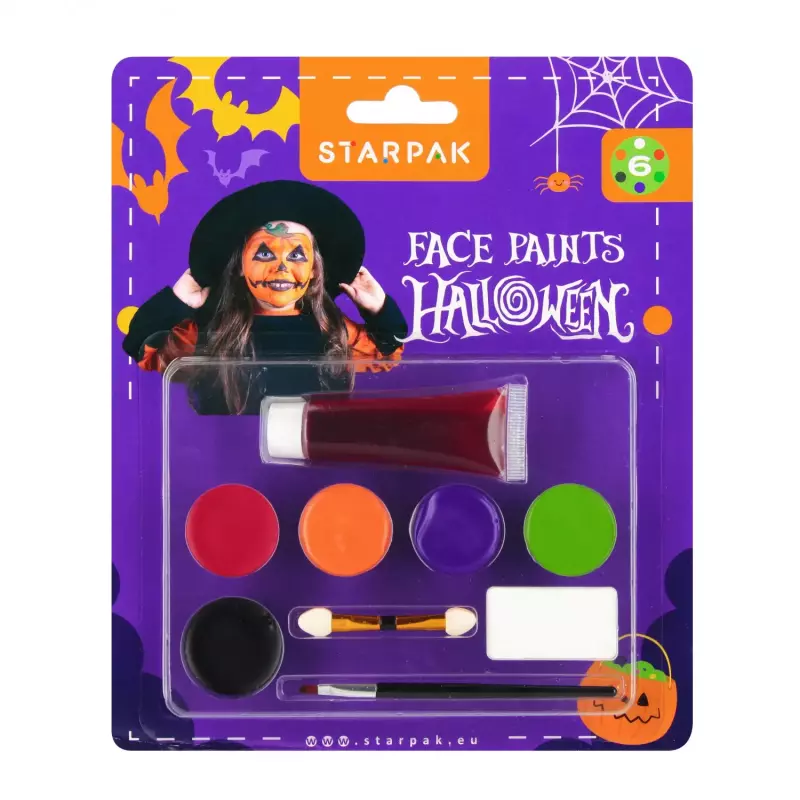 Farby Do Twarzy 6 kolorów Halloween Starpak B/c 12/144