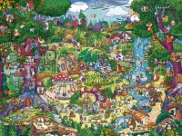 Puzzle 1500 elementów. Wspaniały las + plakat, zdjęcie 2