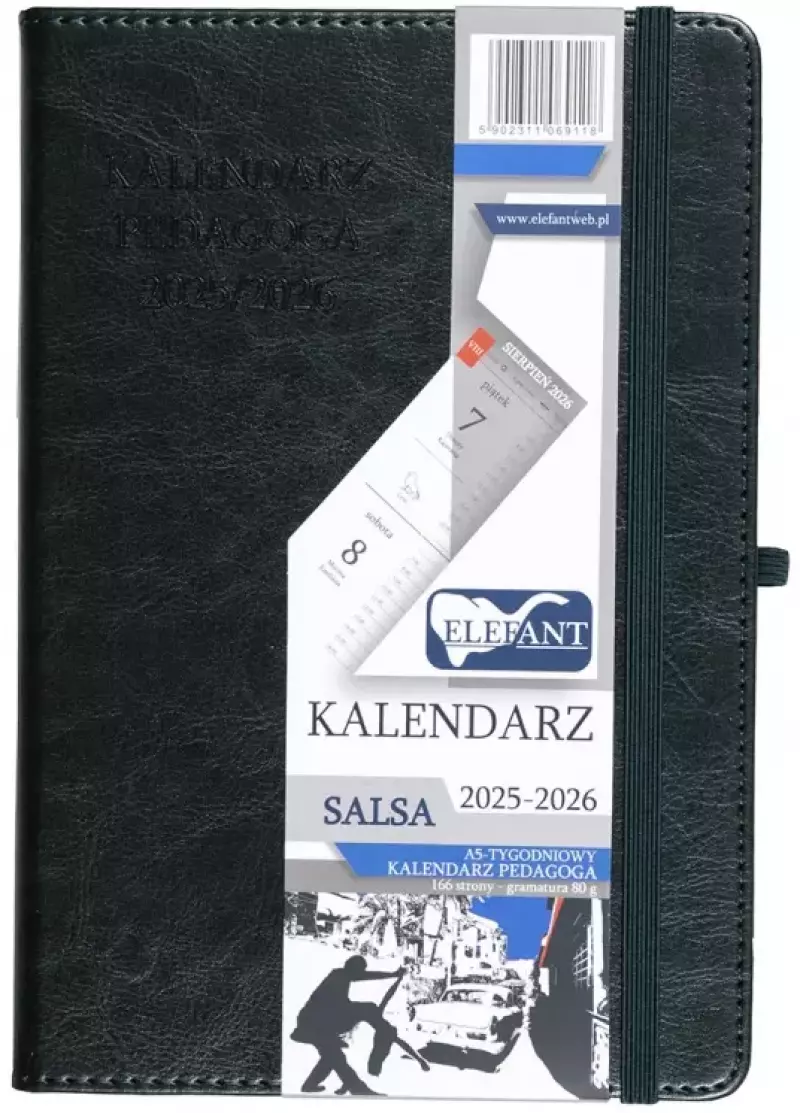 Kalendarz Pedagoga A5 2025-2026 Salsa, zielona Kalendarz Pedagoga A5 2025-2026 Salsa, zielona