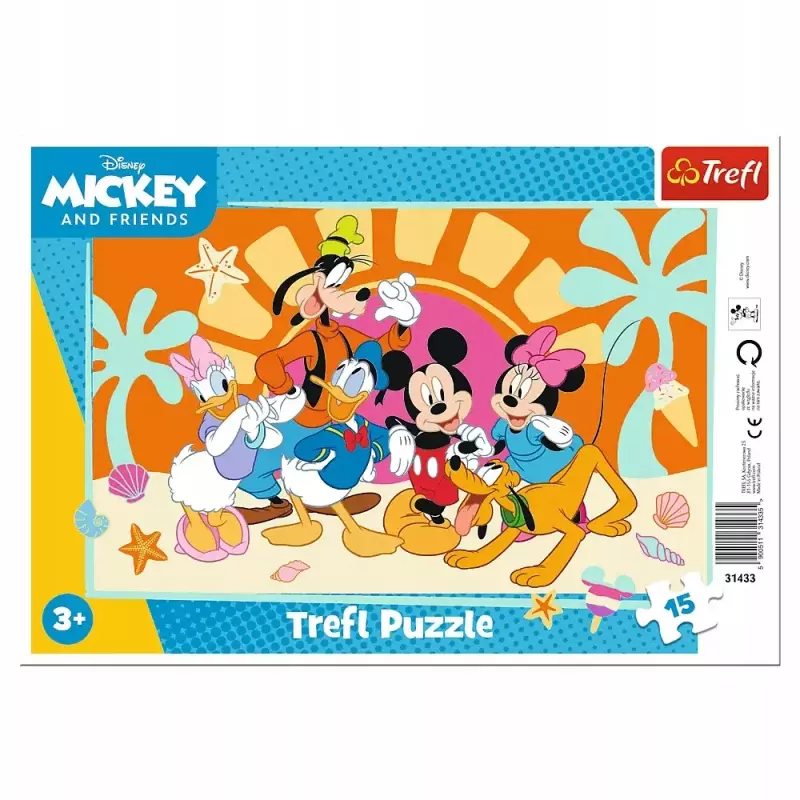 Puzzle ramkowe 15 Ciekawski Miki TREFL Puzzle ramkowe 15 Ciekawski Miki TREFL