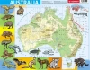 Puzzle 72 elementy ramkowe, Australia mapa fizyczna - zdjęcie
