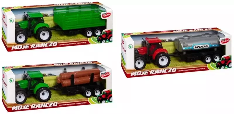 Moje ranczo. Traktor z przyczepą 31 cm, mix wzorów