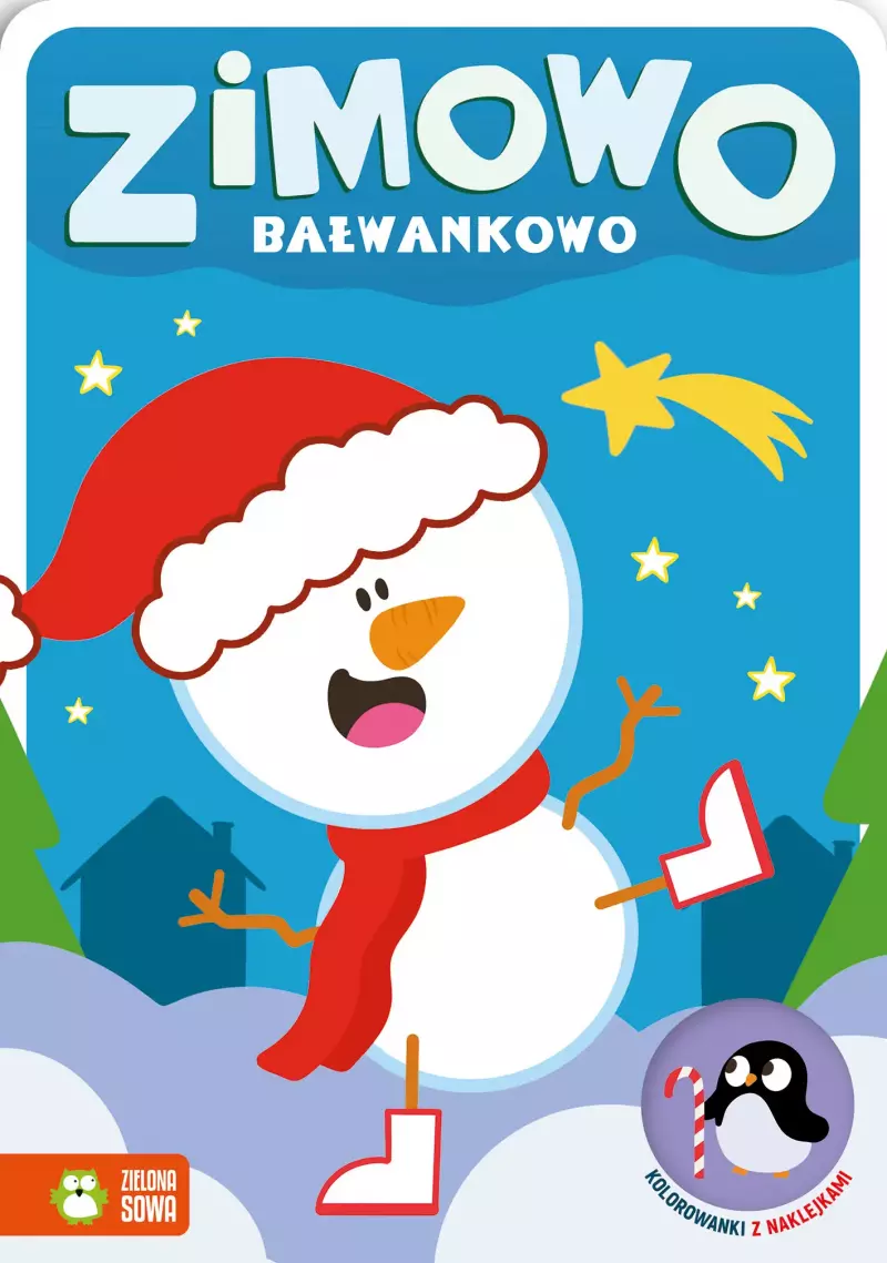Zimowo bałwankowo. Kolorowanki z naklejkami