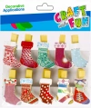 Ozdoba Dekoracyjna Klamerki Skarpety BoŻe Narodzenie Craft with Fun 501909 - zdjęcie