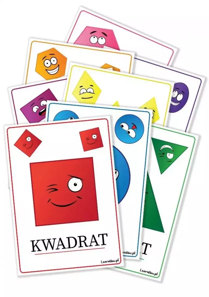 Plansze eukacyjne A4 - Figury geometryczne 8 kart Plansze eukacyjne A4 - Figury geometryczne 8 kart