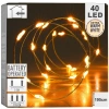 Lampki Druciki na Baterie Girlanda 40 LED Super Ciepły Biały - zdjęcie