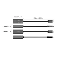 Adapter sieciowy Orico XC-R45-V1 USB-C do RJ45 Gigabit Ethernet 1 Gbps - czarny, zdjęcie 4
