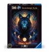 Puzzle 500 elementów. Świecące w ciemności. Wilk i księżyce - zdjęcie