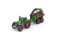 Traktor z leśną przyczepą, zielony, zdjęcie 2