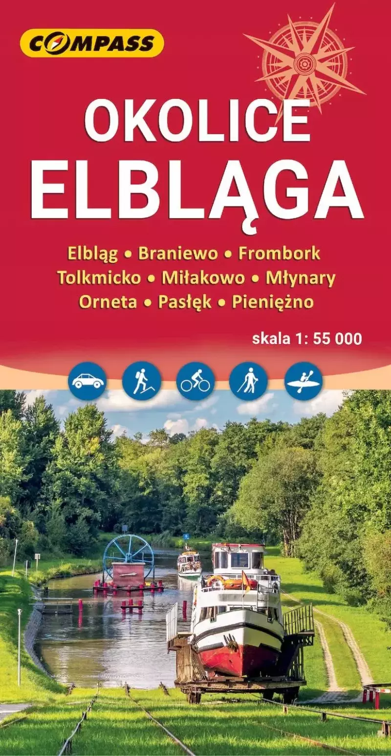 Mapa turystyczna - Okolice Elbląga Mapa turystyczna - Okolice Elbląga