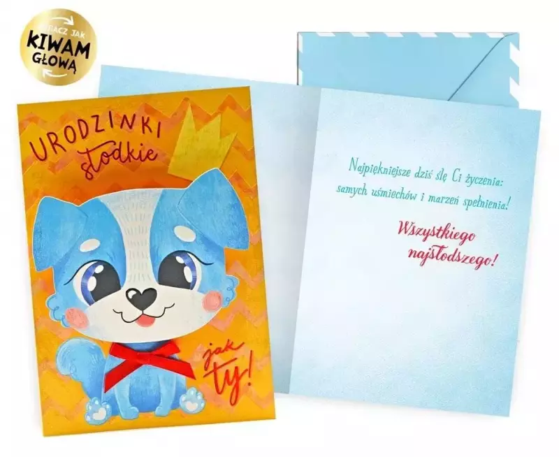Karnet B6 Urodziny piesek Karnet B6 Urodziny piesek