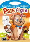Świat kolorowanek z naklejkami. Psie figle - zdjęcie