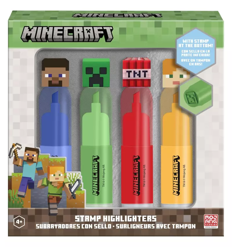 Minecraft zest.4flamastr.3D z topperem 96535 Minecraft zest.4flamastr.3D z topperem 96535