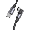 Kabel UGREEN US334 USB-C-USB-C 2m kątowy (czarny) - zdjęcie