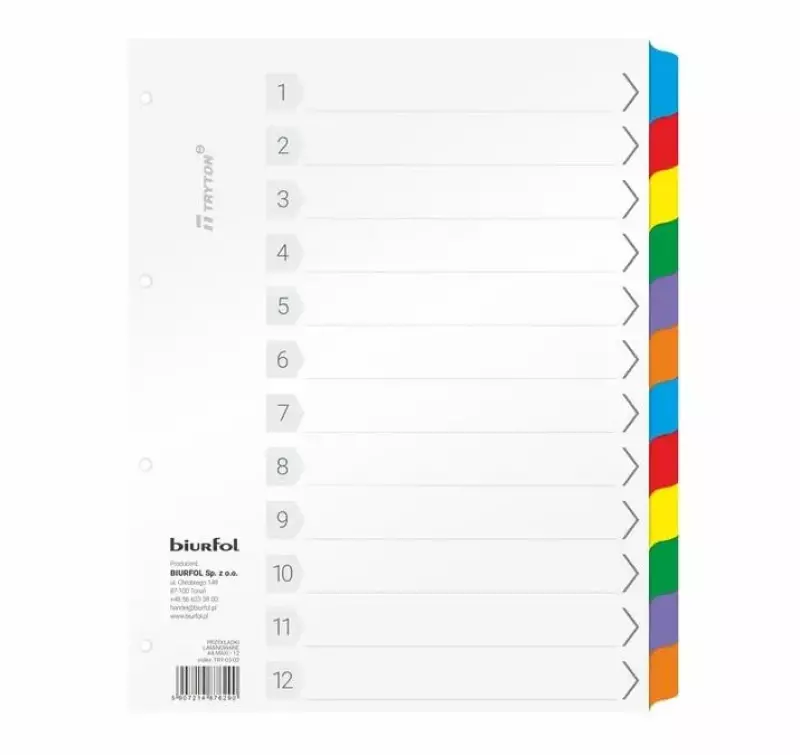 Przekładki kartonowe A4 laminowane maxi
