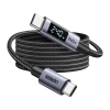 Kabel USB-C Ugreen L530 240W, 480Mbps, 3m (szary) - zdjęcie