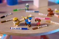 Crayola Figurki do malowania i mycia - zestaw zwierzątka 5 szt., flamastry zmywalne 8 szt., szczoteczka, wanna - hydrant Washimals Psi Patrol 3+, zdjęcie 6