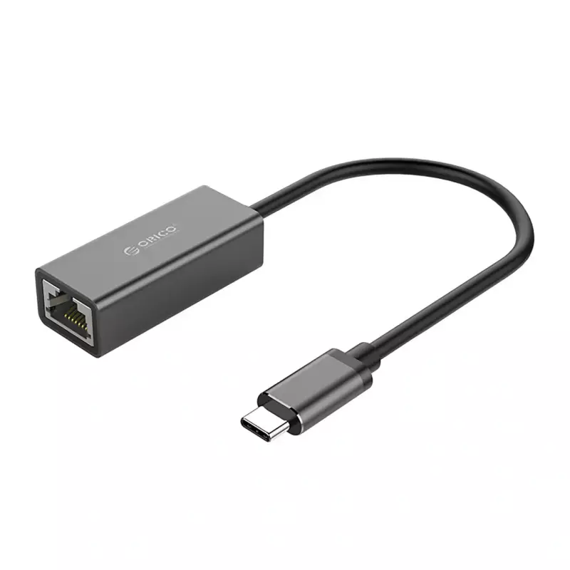Adapter sieciowy Orico XC-R45-V1 USB-C do RJ45 Gigabit Ethernet 1 Gbps - czarny