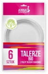 Talerze deserowe 21 cm BIO z pulpy trzciny cukrowej op. 6 szt., Anna Zaradna - zdjęcie