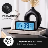 Budzik na baterie - Czarny, zdjęcie 11