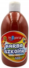 Farba szkolna brązowa 500 ml - zdjęcie