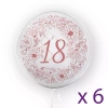 Zestaw 6 sztuk - "18-stka", kwiaty - zdjęcie
