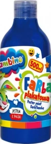 Farba plakatowa w butelce 500 ml niebieska bambino - zdjęcie