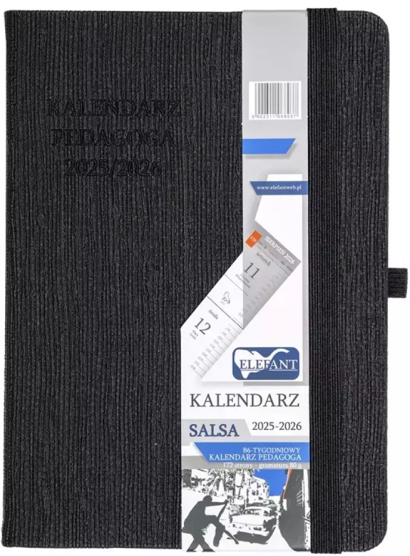 Kalendarz Pedagoga B6 2025-2026 Salsa, czarny