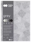 Blok A4/20K Deco Grey 170g HAPPY COLOR - zdjęcie