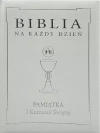 Biblia na każdy dzień. Pamiątka I Komunii Świętej, skóropodobna ze srebrzeniem - zdjęcie