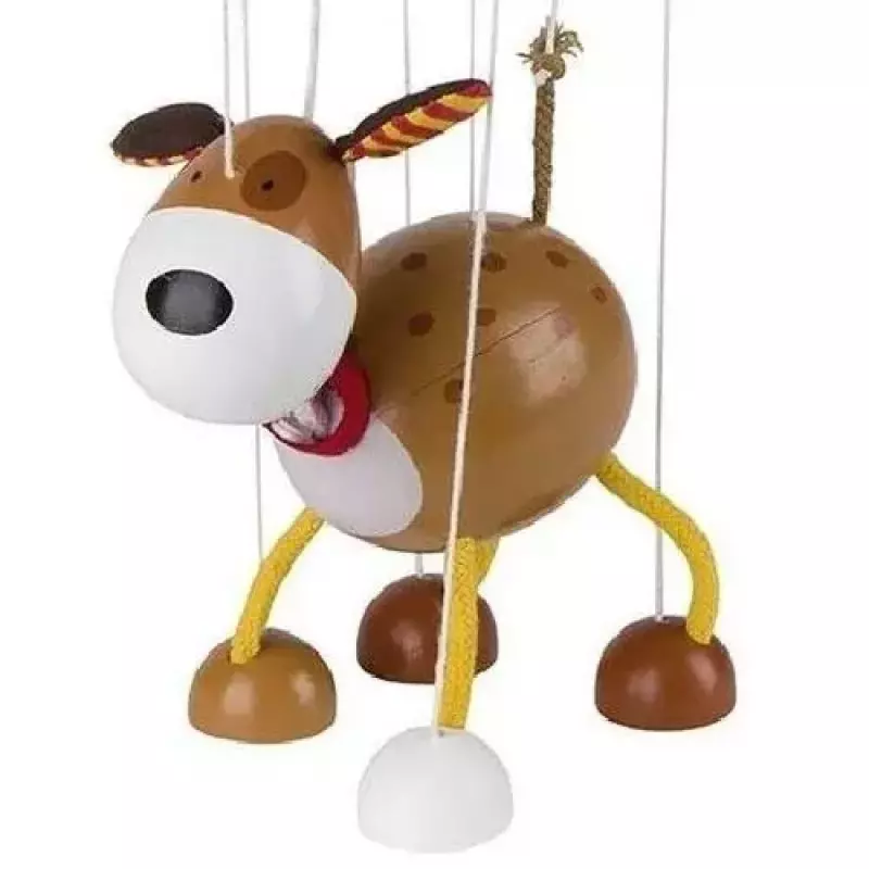 Drewniana marionetka pies Drewniana marionetka pies