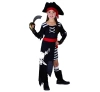 Zestaw dla dzieci Piratka z Czaszką (sukienka z pasem i rękawkami, kapelusz), rozm. 130/140 cm - zdjęcie